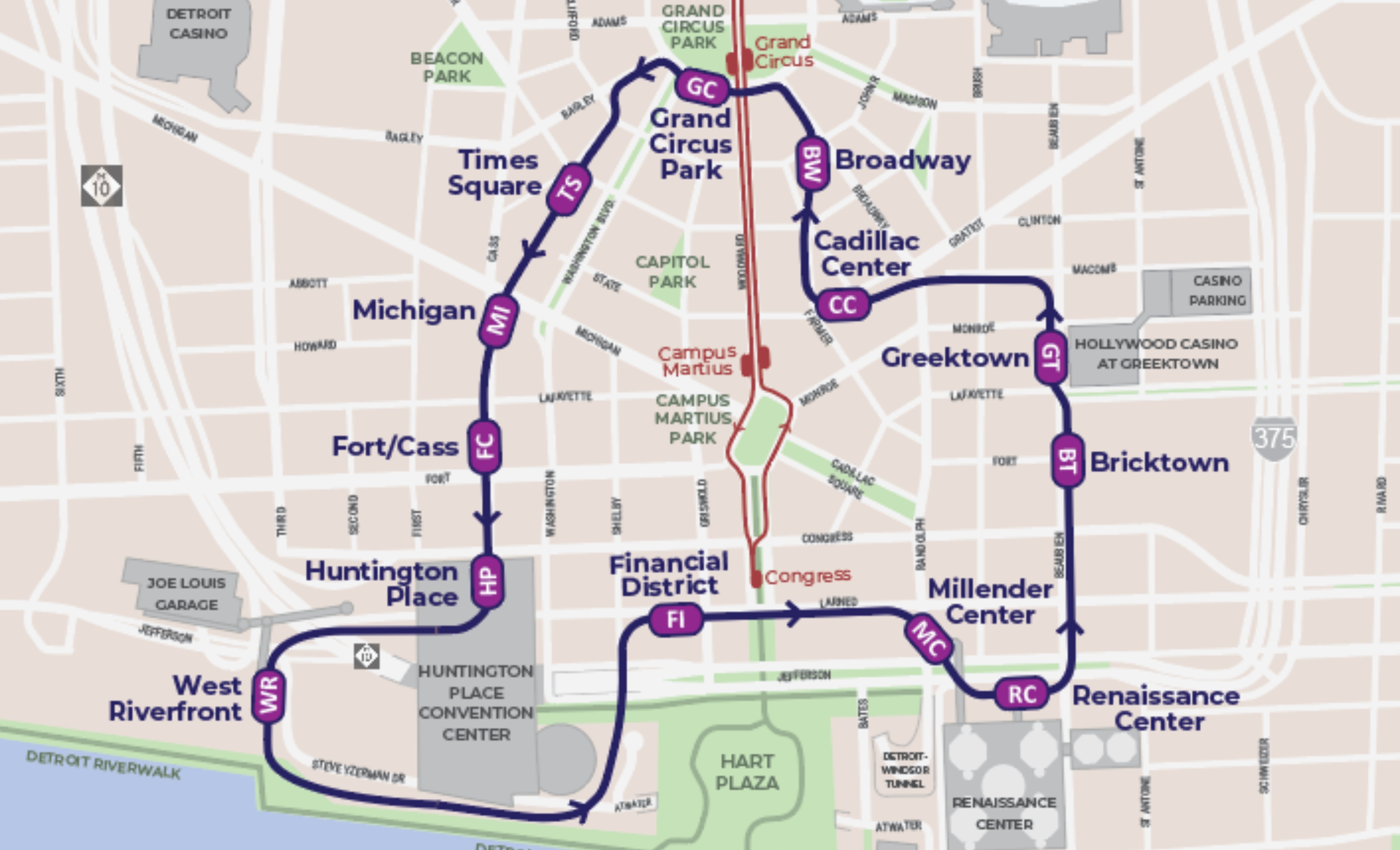 Official Detroit Grand Prix course map
